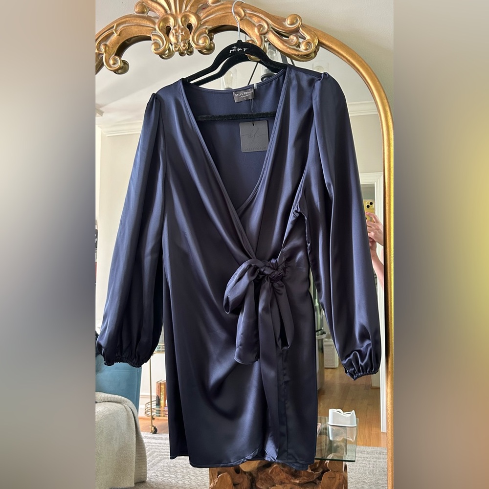Navy Wrap Dress